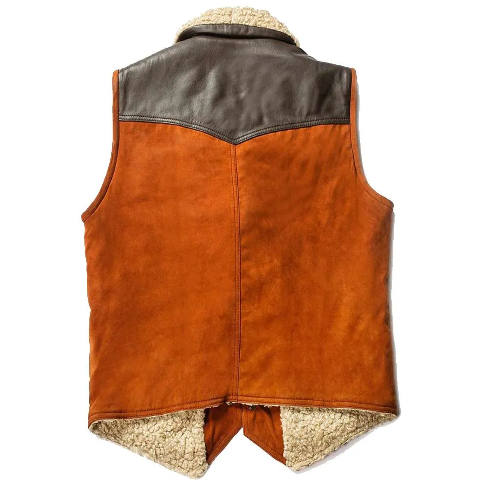 Men Shearling Suede Leather Vest