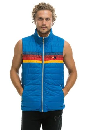 MEN'S 4 STRIPE VEST SHERPA- SNORKEL BLUE