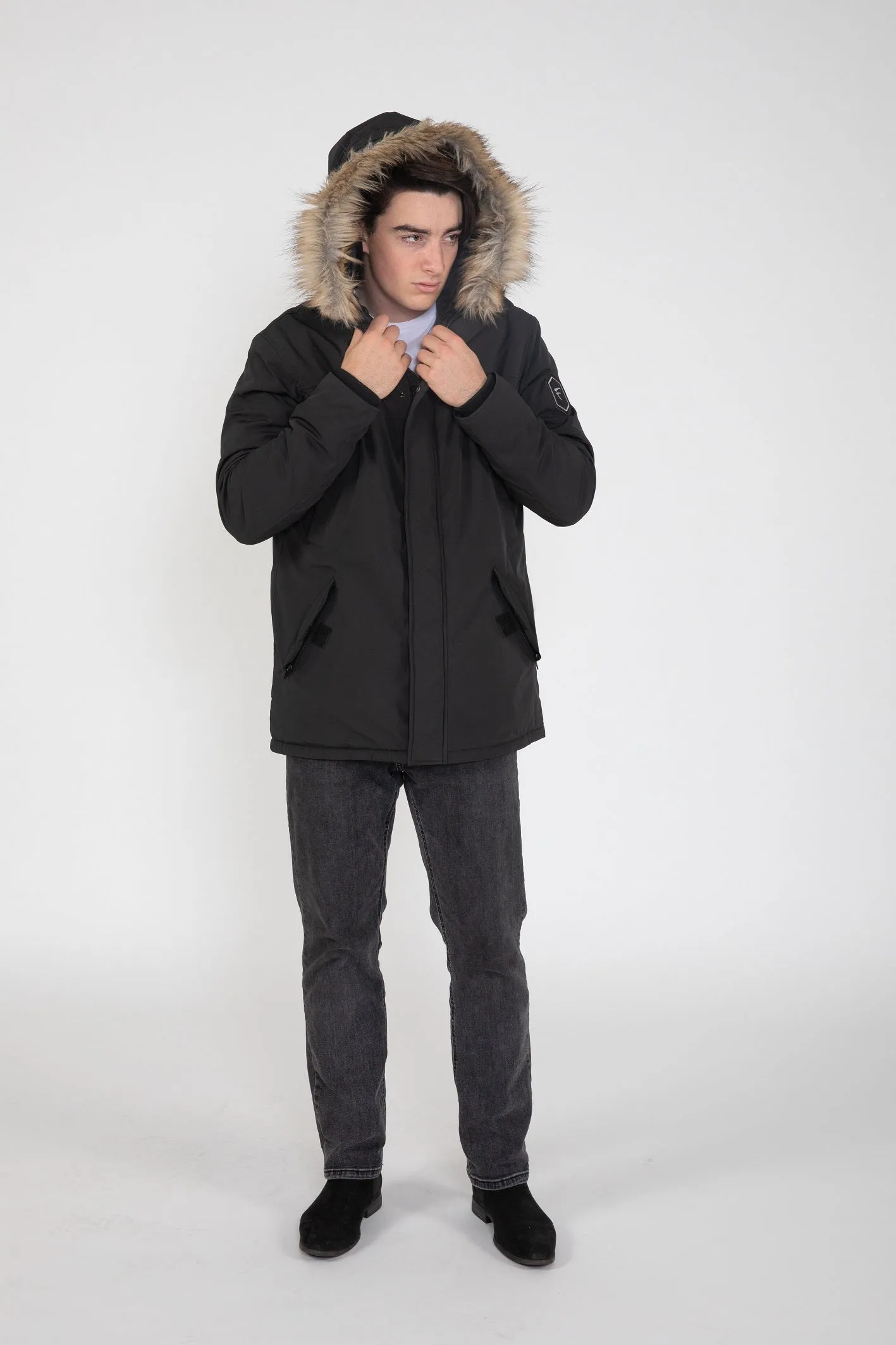 Men's Hudson Ultra Lite Hooded Winter Parka Coat