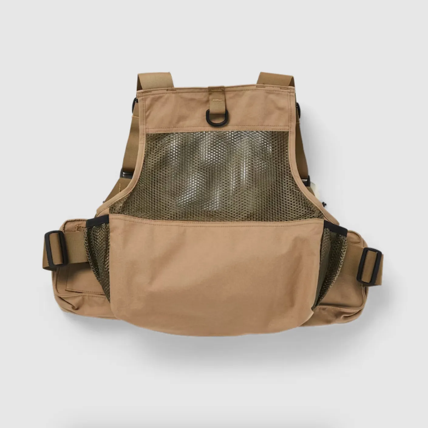 Mesh Fishing Strap Vest Dk Tan