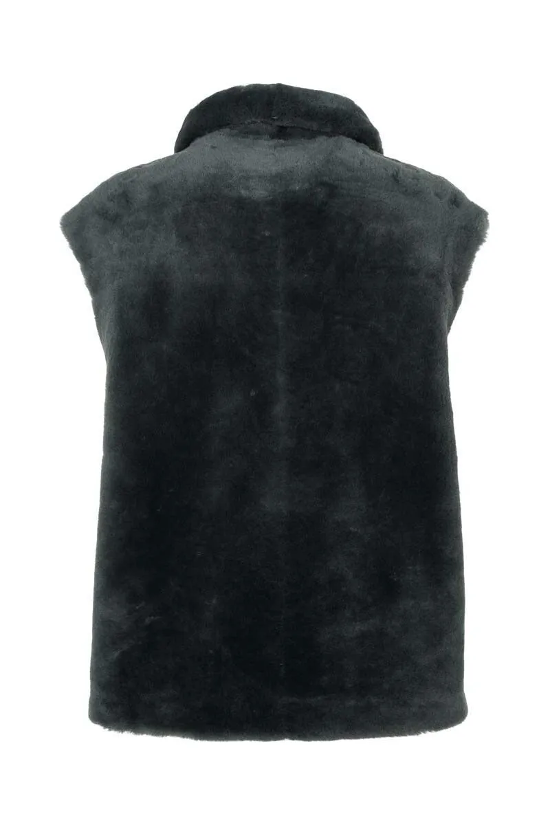 NC | Natures Collection Lorena Vest | Assorted Shearling Lamb | Offered Online Only