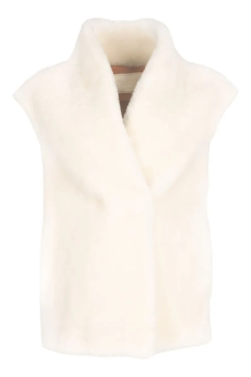 NC | Natures Collection Lorena Vest | Assorted Shearling Lamb | Offered Online Only