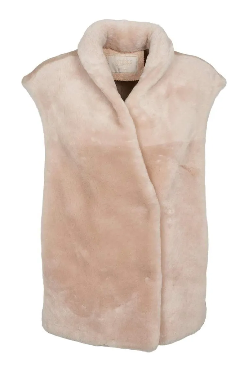 NC | Natures Collection Lorena Vest | Assorted Shearling Lamb | Offered Online Only