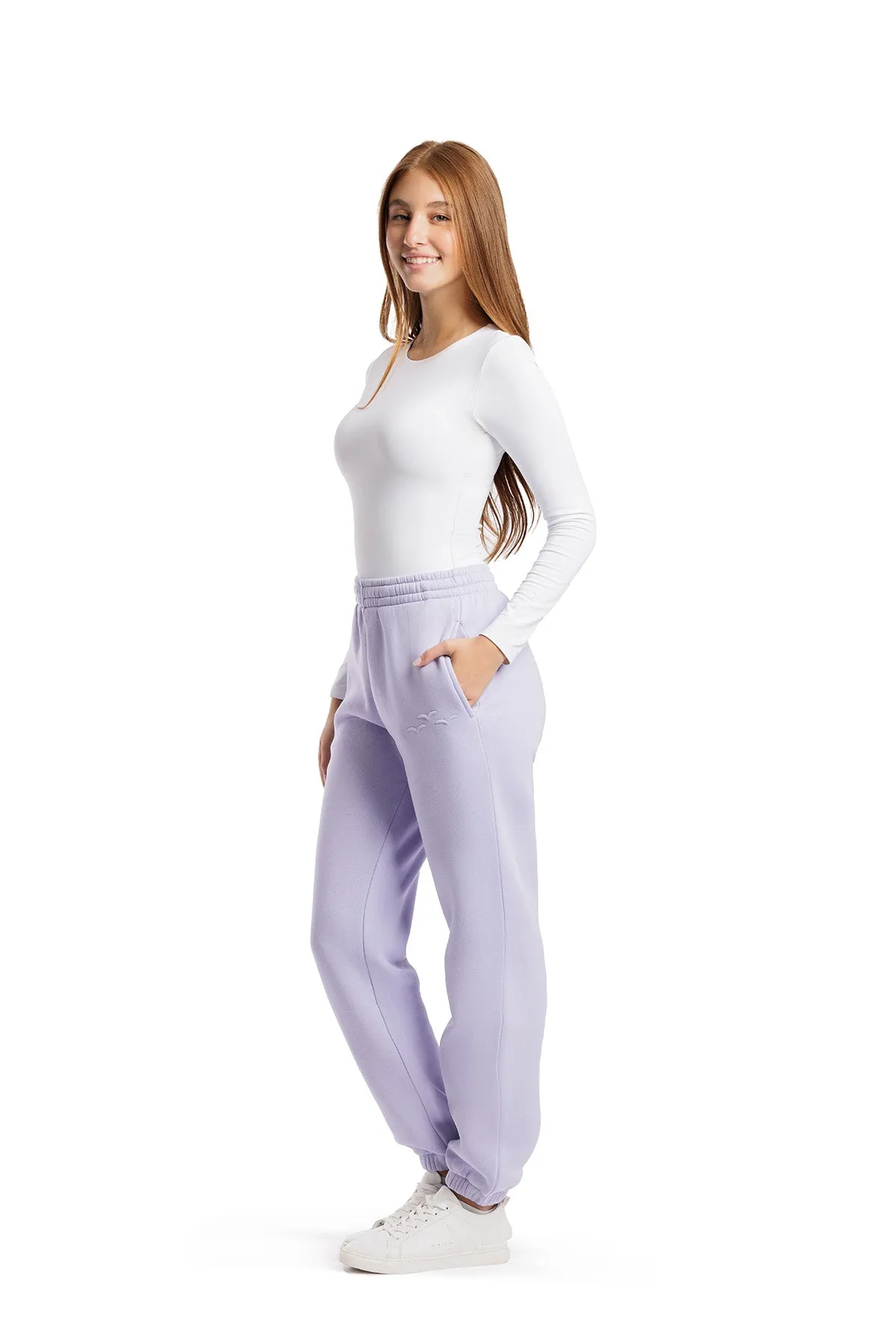 Nova premium fleece relaxed joggers in lavender