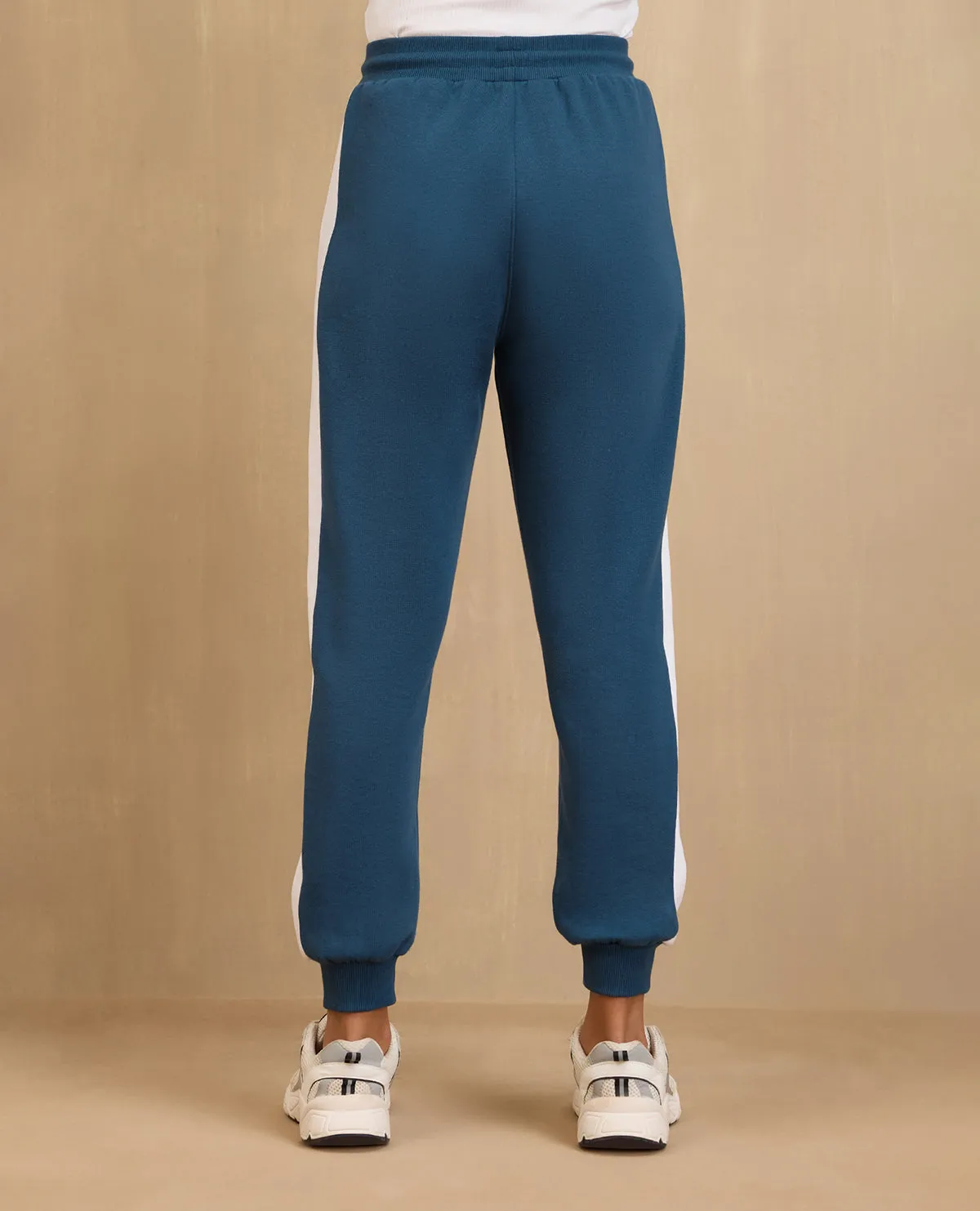 NYKD By Nykaa Cozy Fleece Joggers-NYLE501-Blue