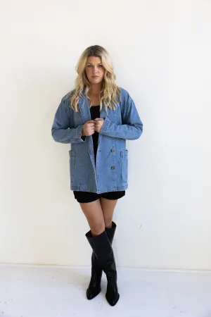 Oversized Denim Blazer