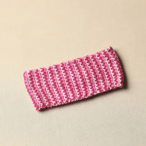 Pink - Kumaun Hand Knitted Woolen Warm Headband 17