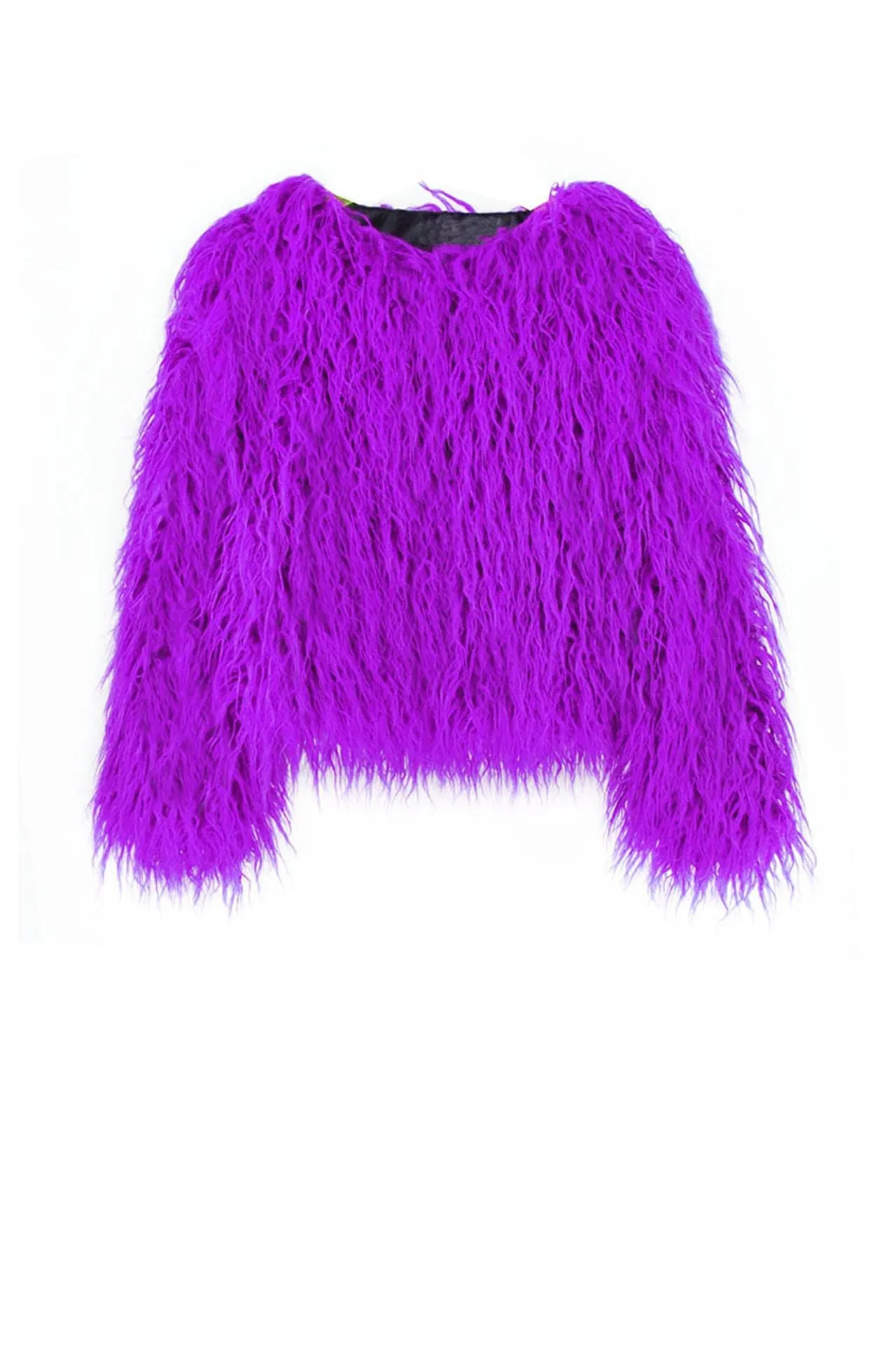 Purple Faux Fur Coat