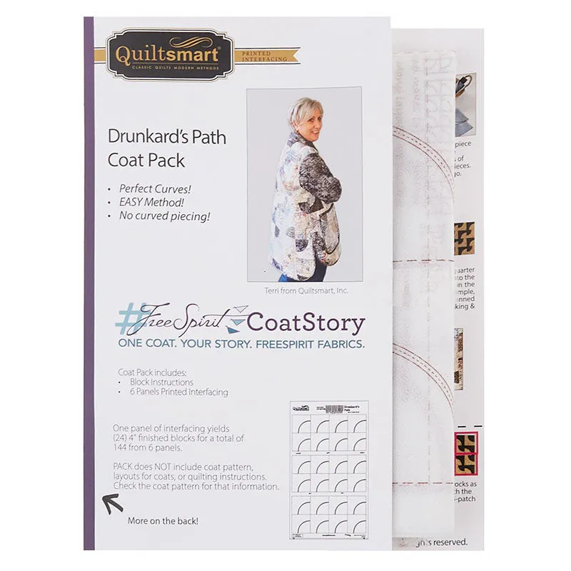 Quiltsmart Drunkard's Path Fusible Interfacing Coat Pack