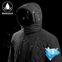 Romano nx Canada Men's 100% Waterproof Ski Jacket Warm Winter Canadian Snow Coat Mountain Windbreaker Hooded Raincoat Snowboarding Jacket with Hood for Minus Degree