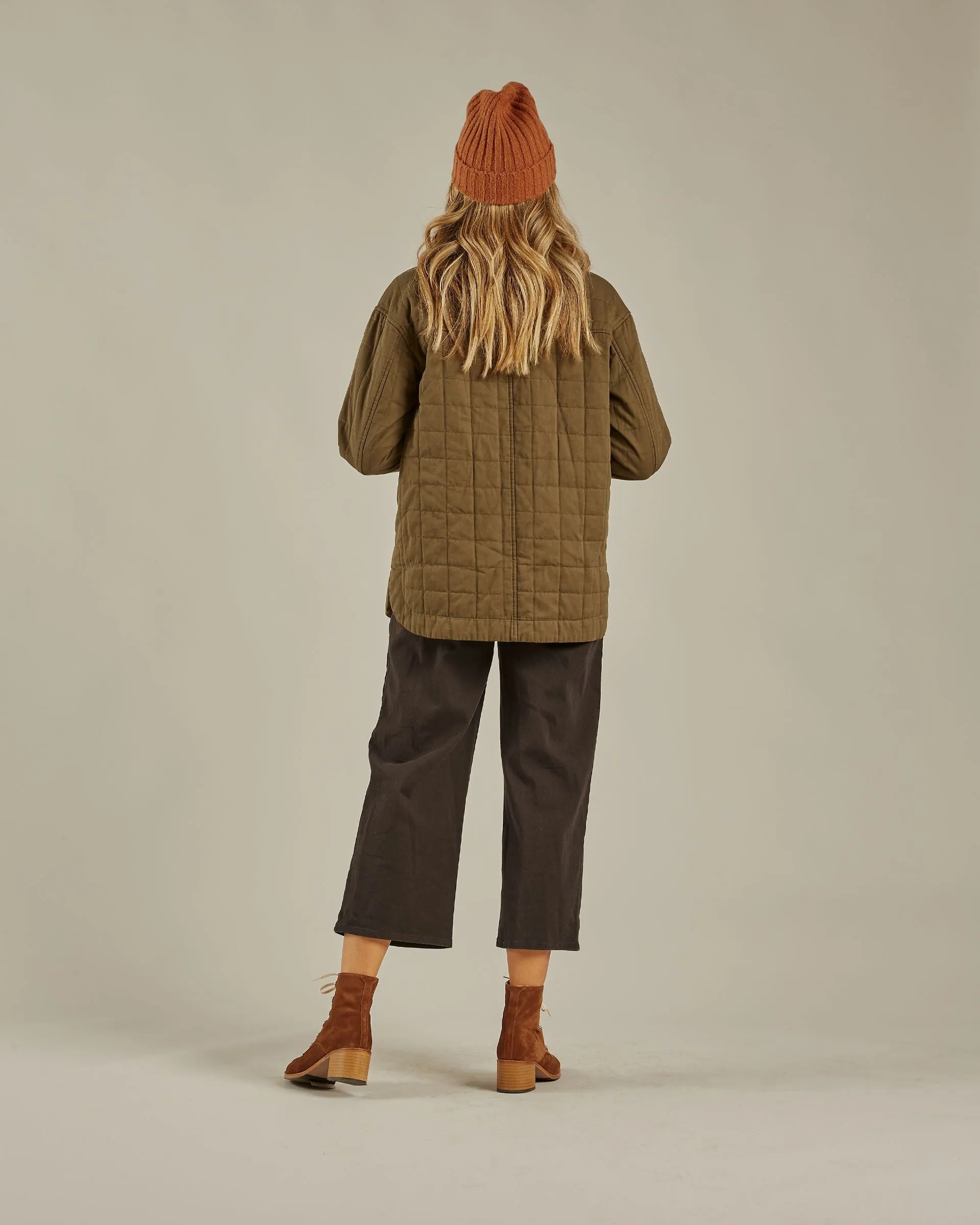 Rylee   Cru Quilted Chore Jacket - Olive