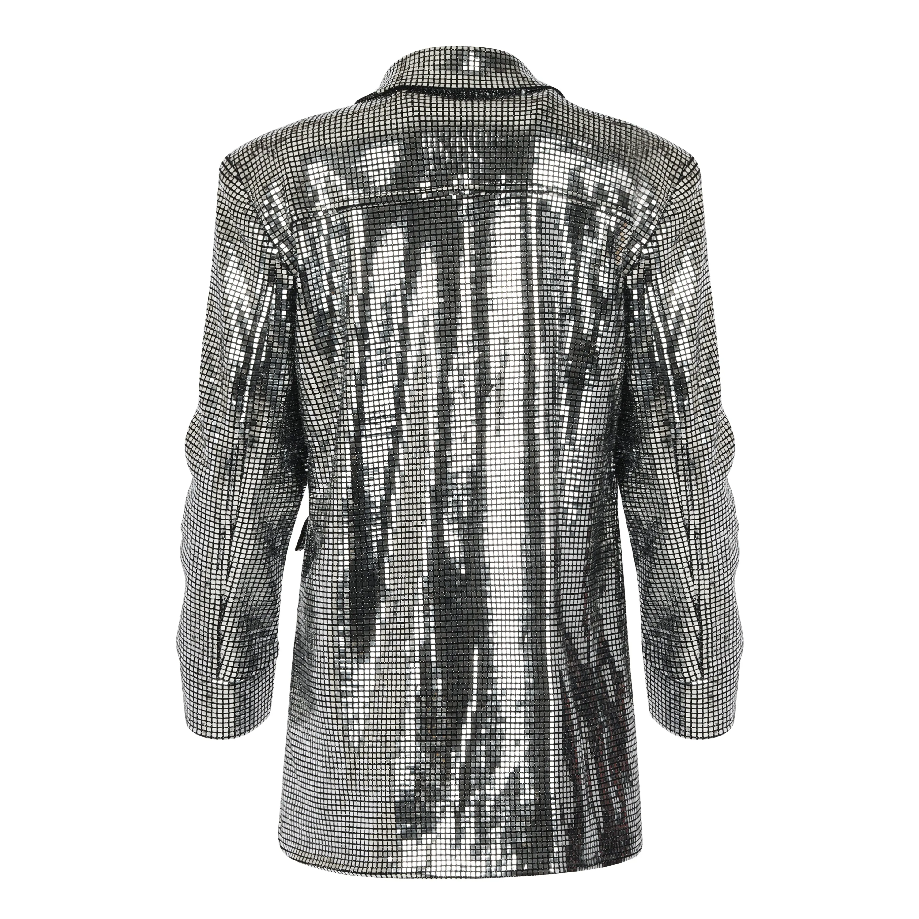 Silver Disco Ball Boyfriend Blazer