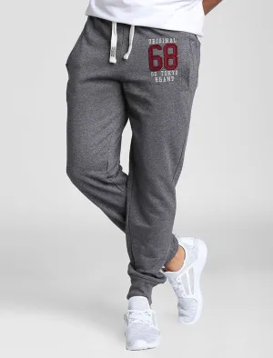 Southwood Brush Back Fleece Cuffed Joggers In Charcoal - Tokyo Laundry