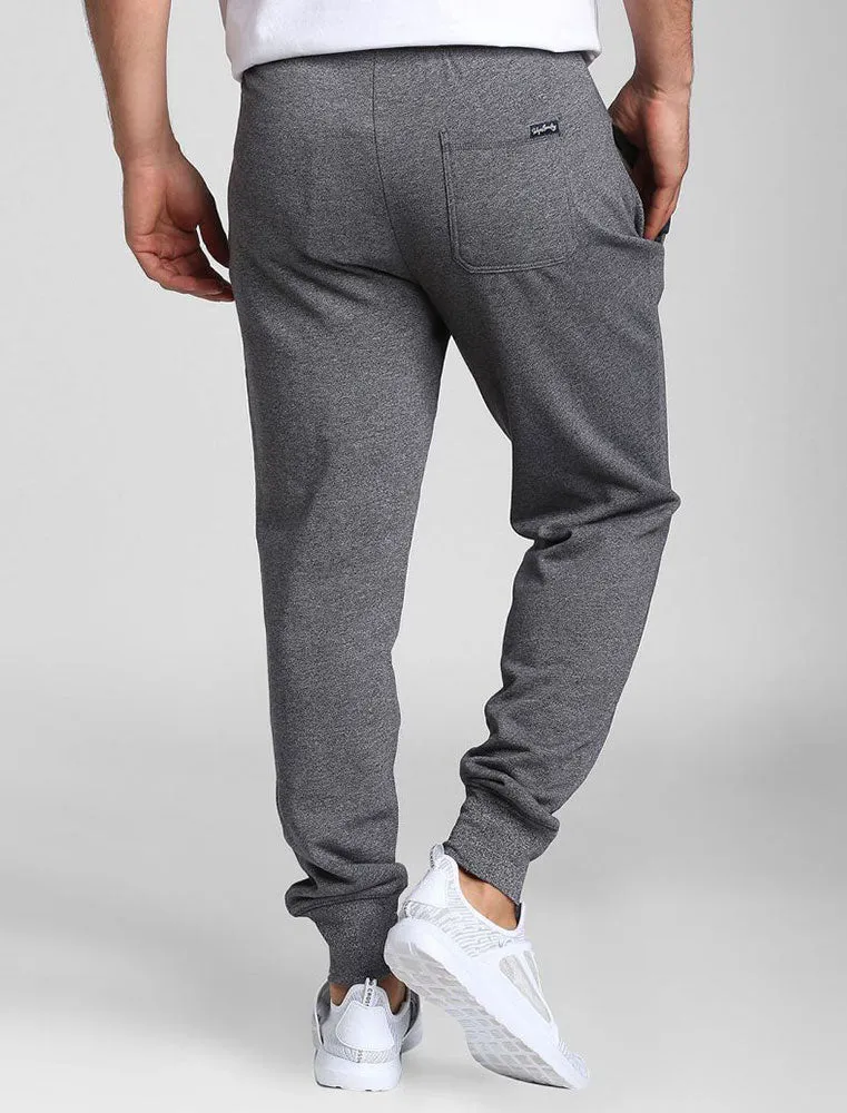 Southwood Brush Back Fleece Cuffed Joggers In Charcoal - Tokyo Laundry