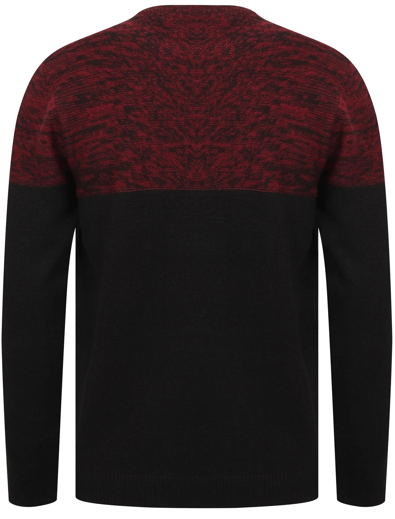 Squirrel Colour Block Knitted Jumper in Oxblood / Black Twist - Kensington Eastside