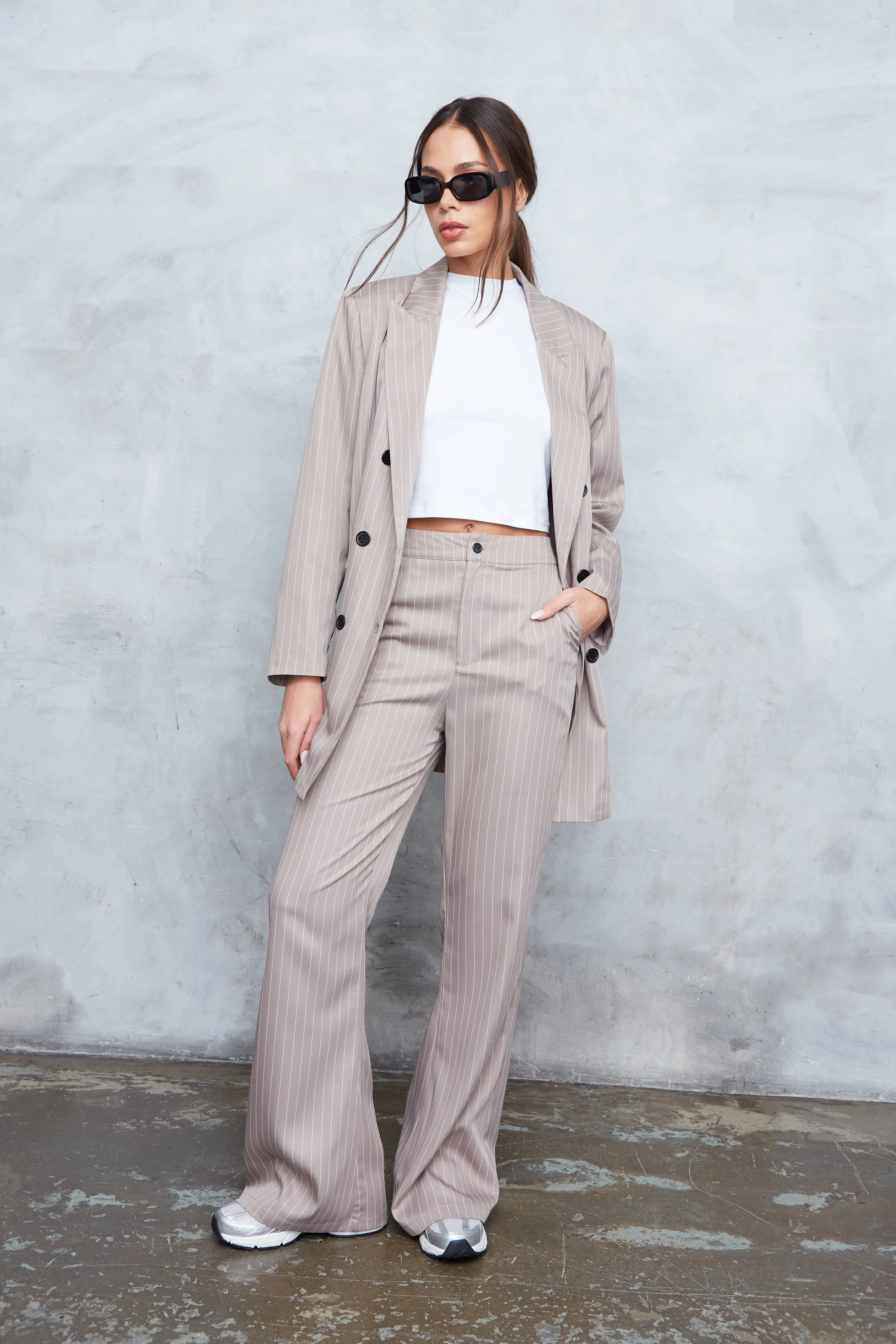 TAILORED PINSTRIPE OVERSIZED BLAZER