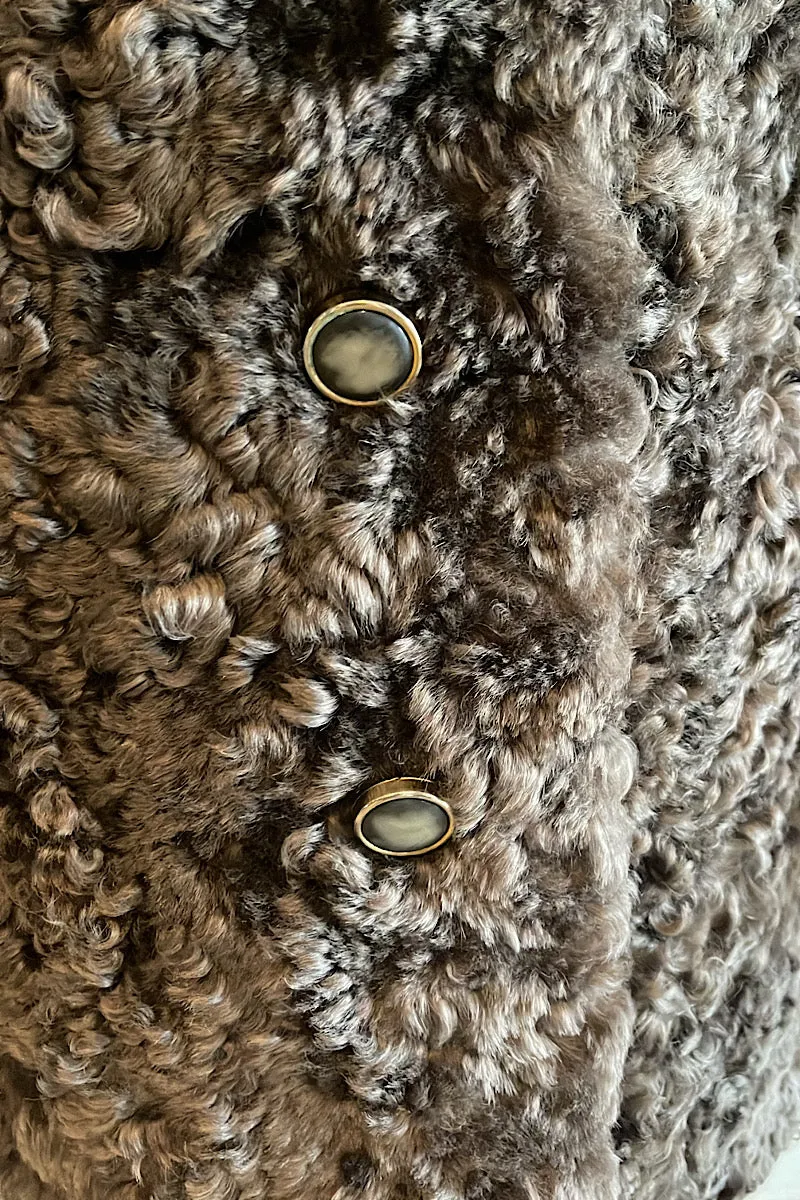 Taupe/Grey Samara Fur Coat