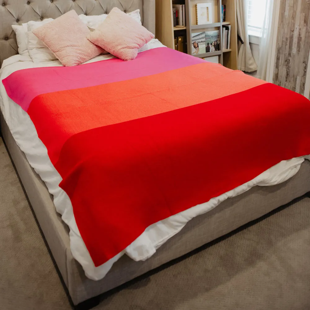 Tri-Color Oversized Knitted Wholesale BLANKET