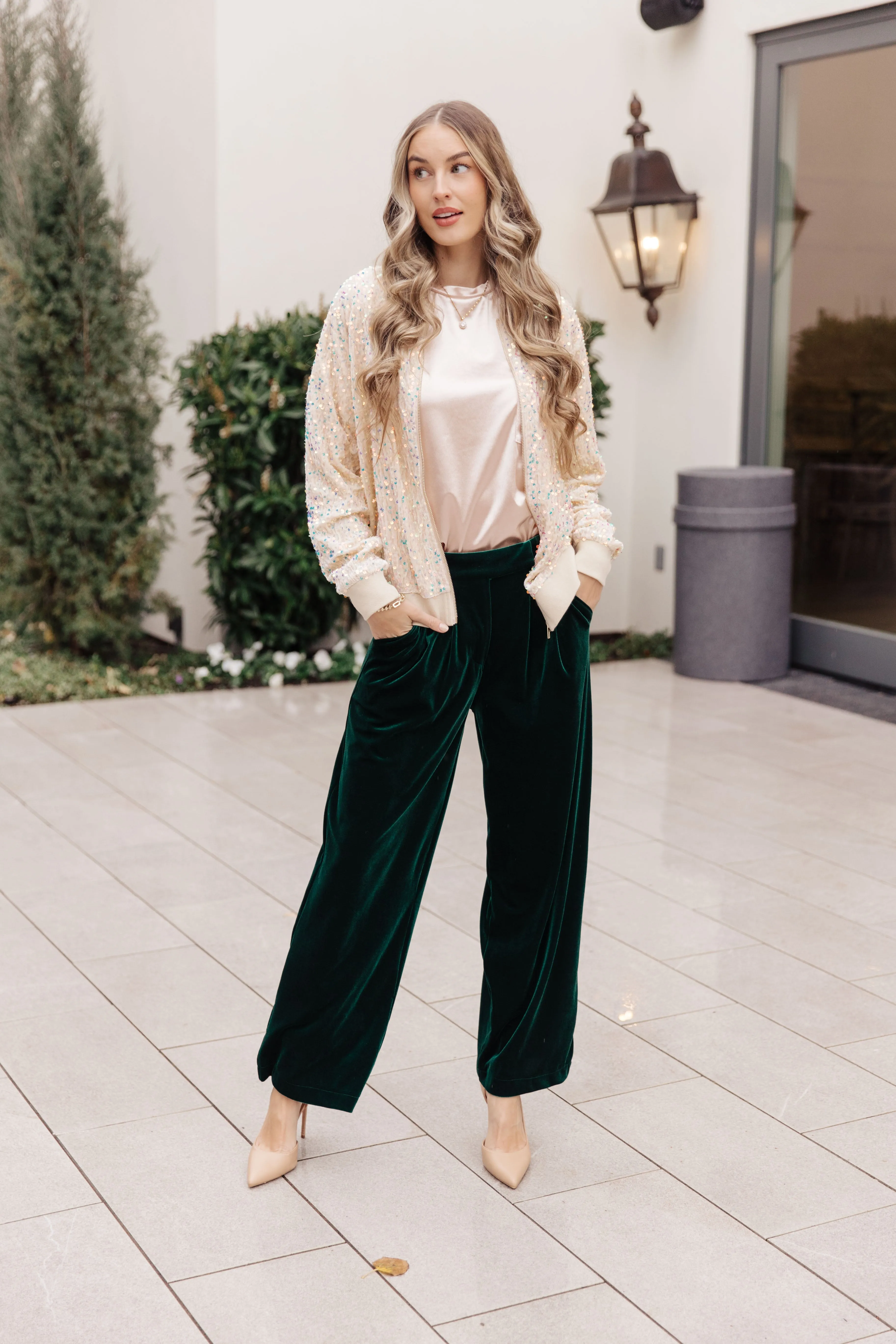 Velvet Elvis Wide Leg Velvet Pants